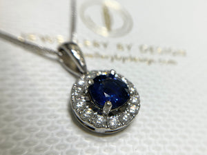 Sapphire and Diamond pendant - 9510371120021