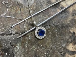 Sapphire and Diamond pendant - 9510371120021