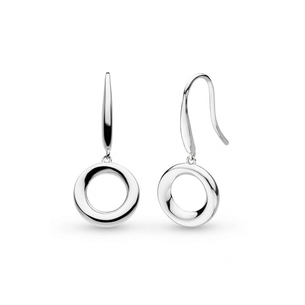 Bevel Cirque Silver Drop Earrings - 6172
