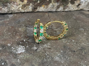 Diamond and Emerald earrings - e11394e-18y0522