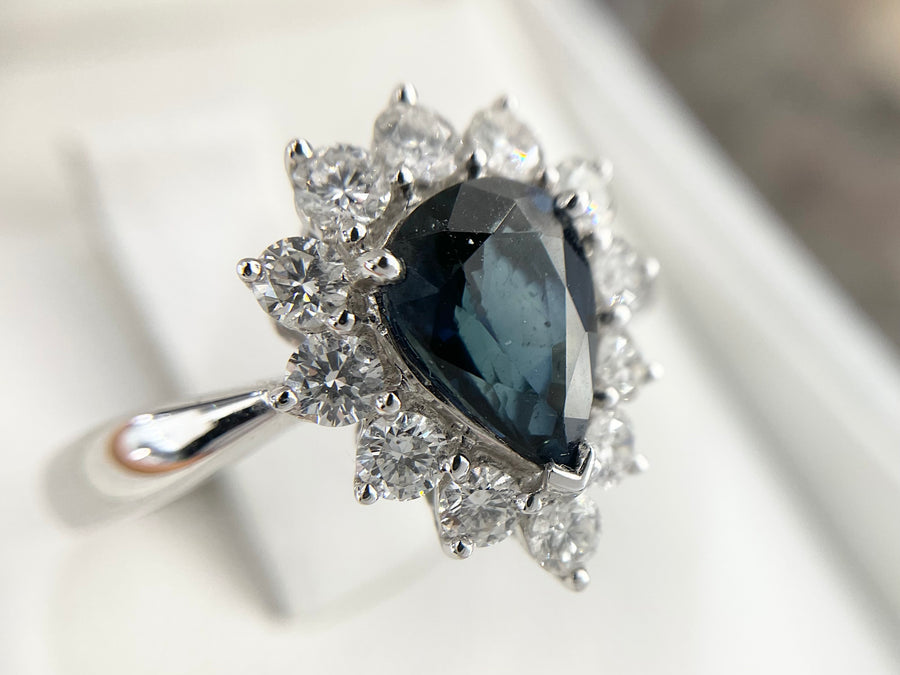 Sapphire and diamond dress ring - 84291r38b-18kw