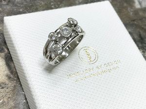 Platinum Diamond Ring - no94plt-bubble0722